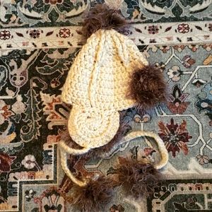 Faux Fur Knit Trapper Hat